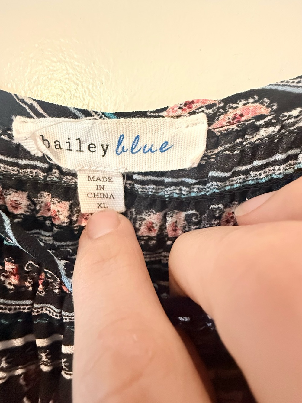bailey blue Black Maxi Dress with Pink Floral Print - Picture 9 of 11